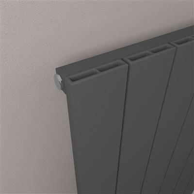 Eastbrook Rosano horizontale aluminium radiator 60x85cm Antraciet 999 watt