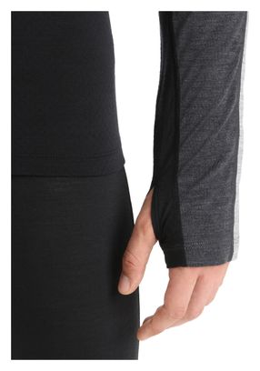 Sous-Maillot Manches Longues Icebreaker Merinos 125 ZoneKnit Gris