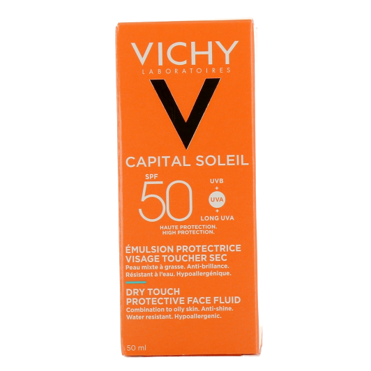 Emulsion toucher sec SPF50 Vichy Capital Soleil - Peau mixte à grasse