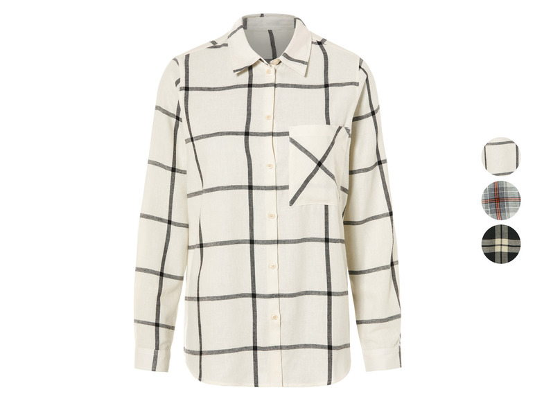 Flanellen dames blouse