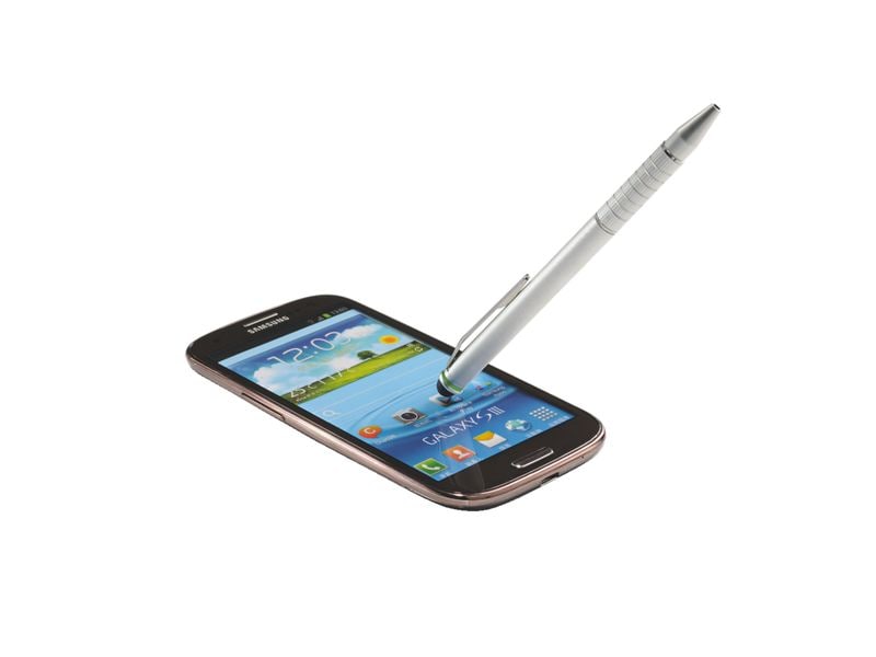 Leitz Eingabestift Stylus 2 in 1 Silber Touchpen mit 2 Funktionen