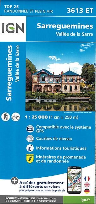 IGN - TOP25 3613ET SARREGUEMINES 1 25 000
