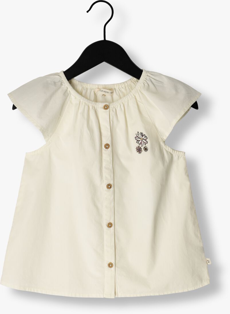 YOUR WISHES ecru your wishes blouse evara poplin