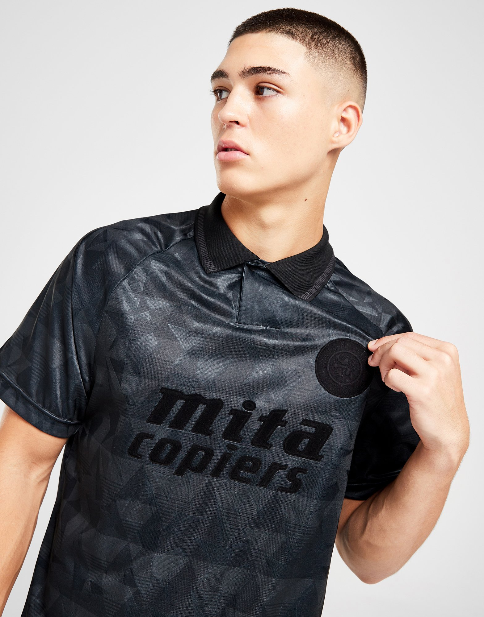 Score Draw Maillot Rétro Aston Villa FC 90 Blackout Homme