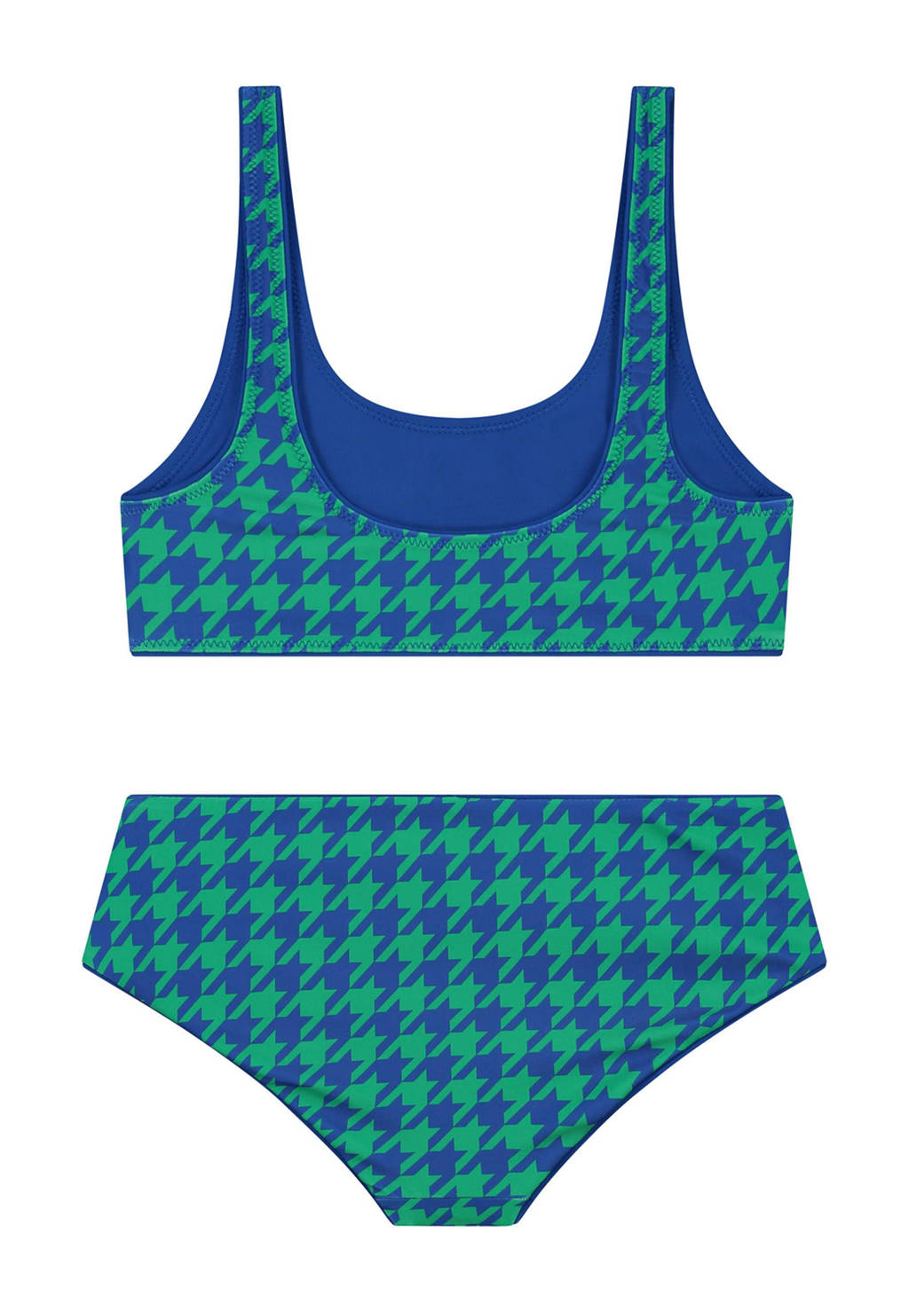 reversible crop bikini Ruby groen/blauw