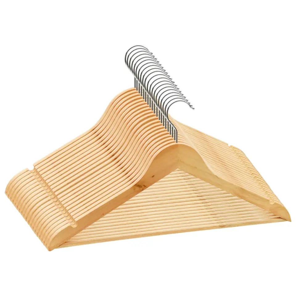 vidaXL - Kleerhanger - Bruin - Hout - 20 stuks