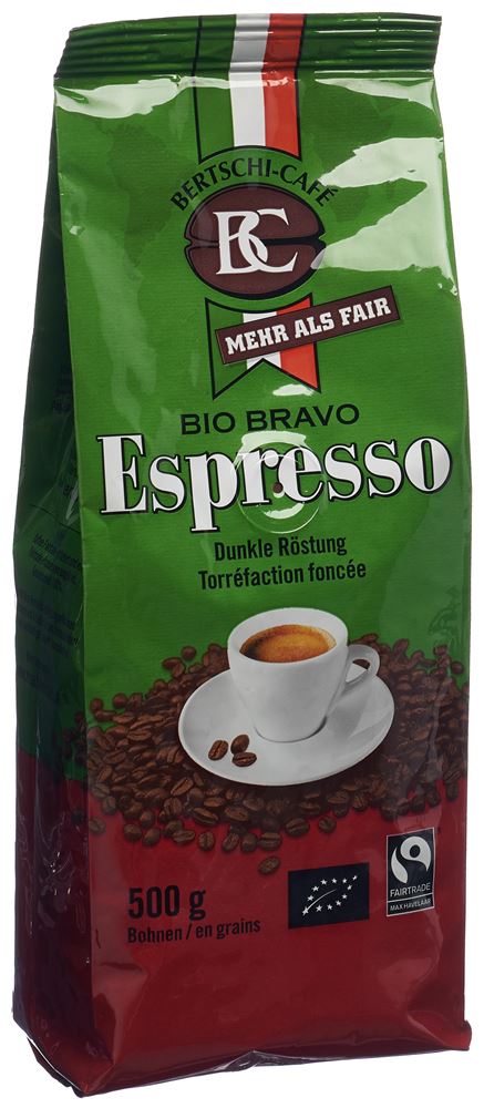 BC Bio Bravo Bohnenkaffee Espresso<br>500 g, ganz