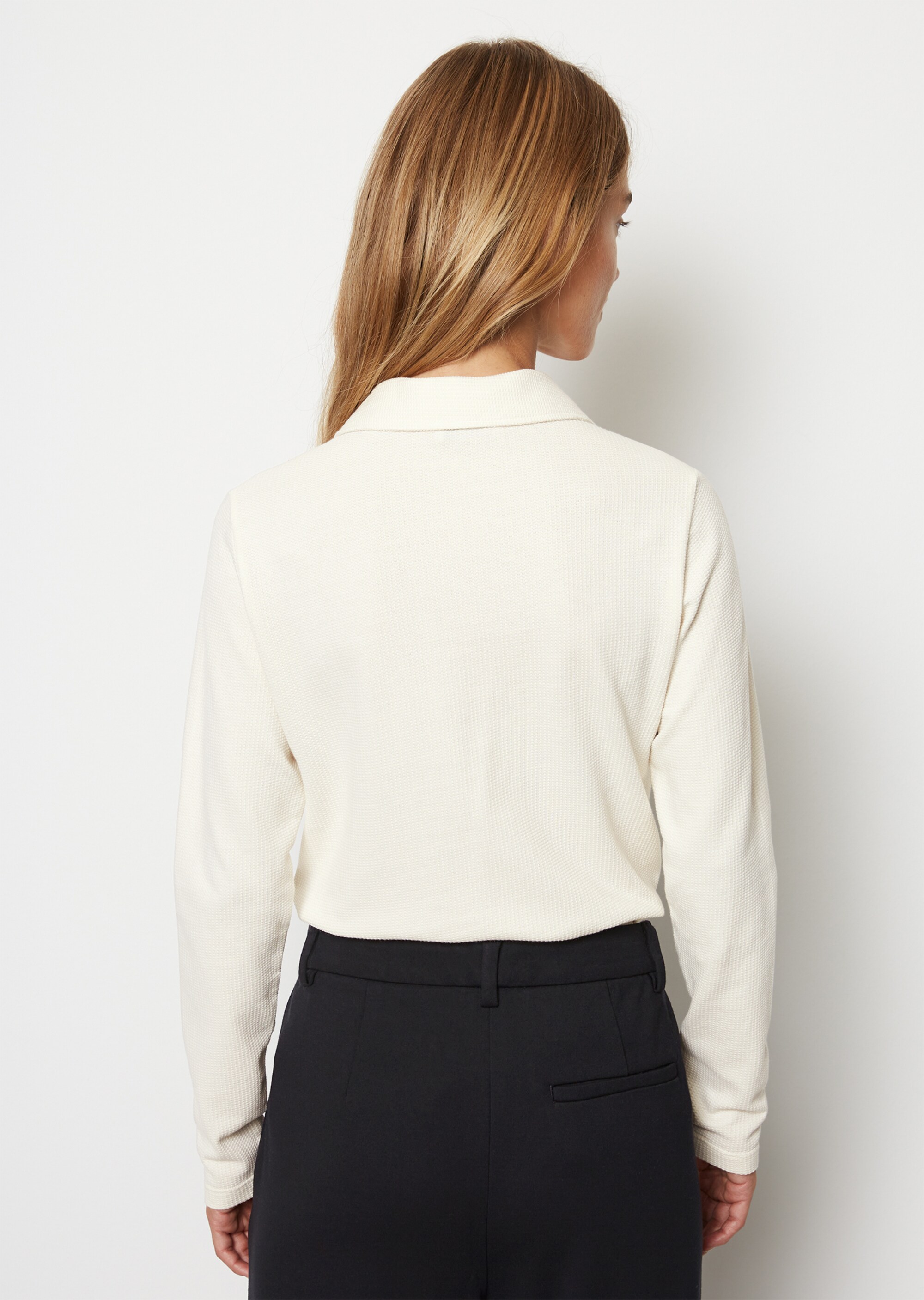 Struktur-Jerseybluse regularaus Organic Cotton