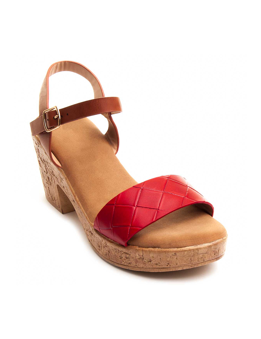 Fanna Red Platform Sandals