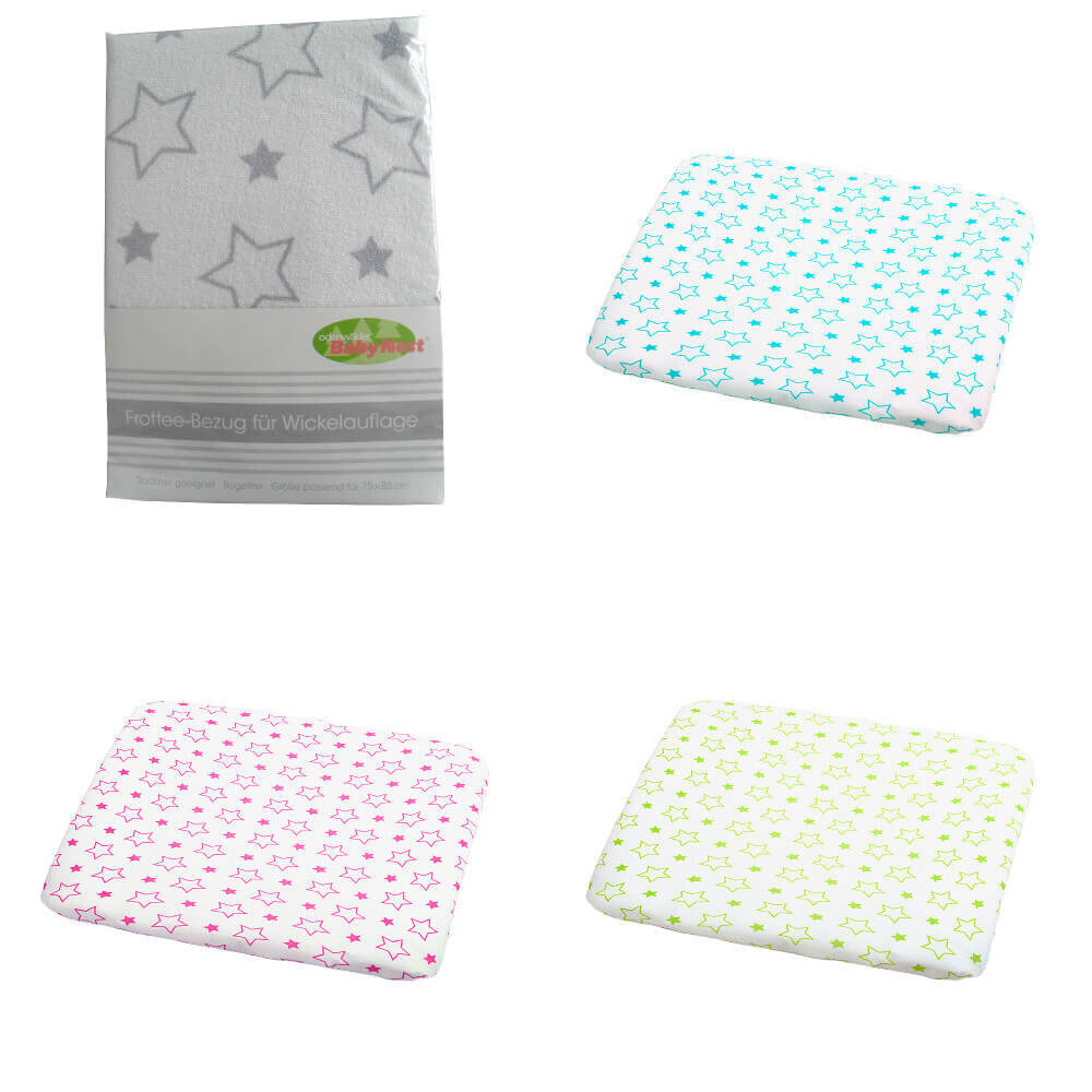 Odenwälder BabyNest Odenwälder 026012 Wickelauflagenbezug Sterne 75x85