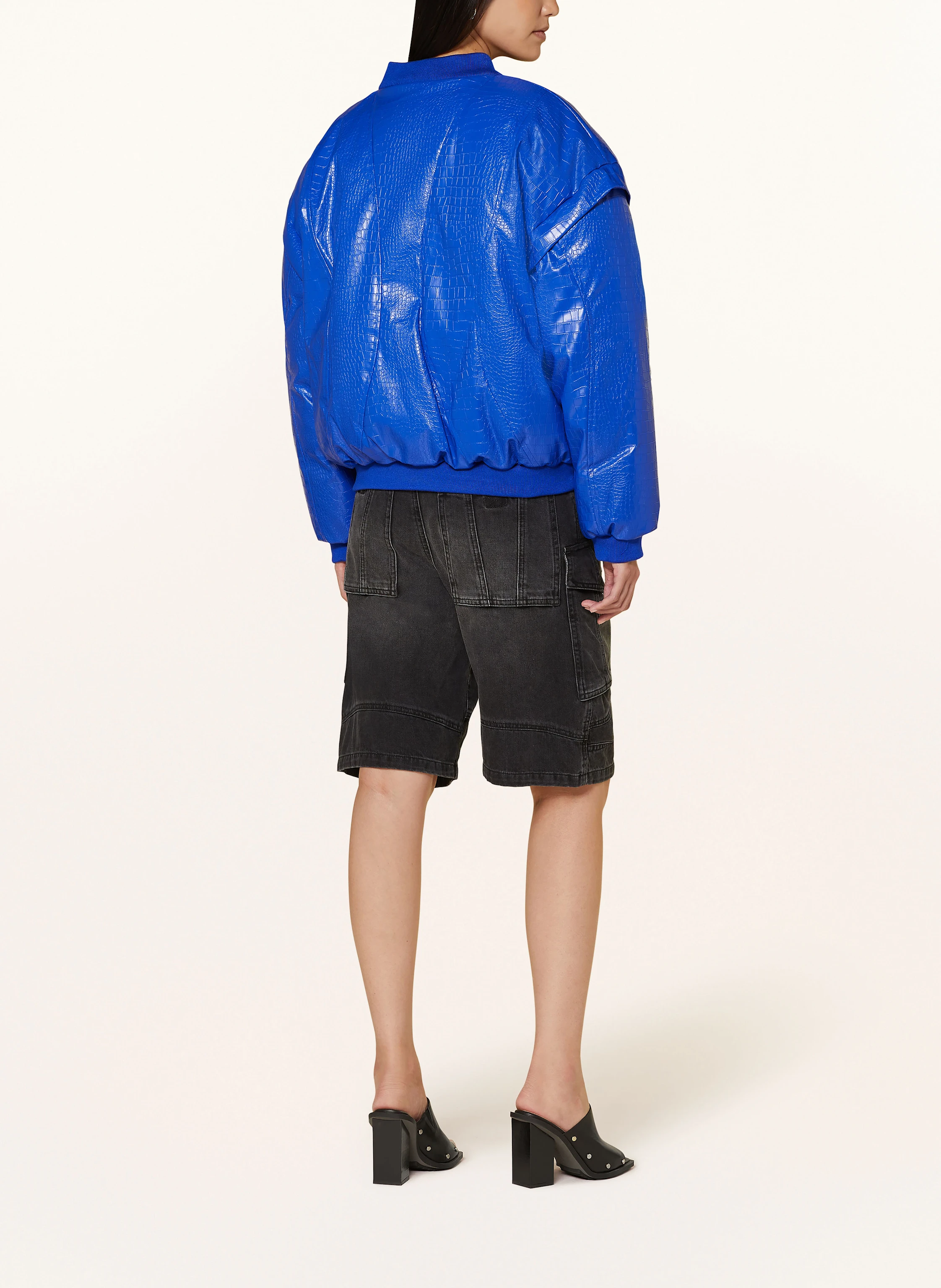 OW Collection Blouson CROC in Lederoptik