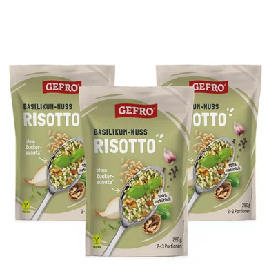 Basilikum-Nuss-Risotto