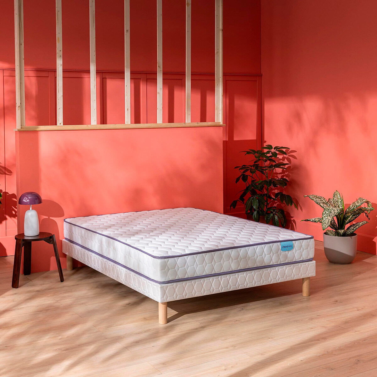 MERINOS<br>Conjunto de colchão com molas ensacadas + base de cama Natty