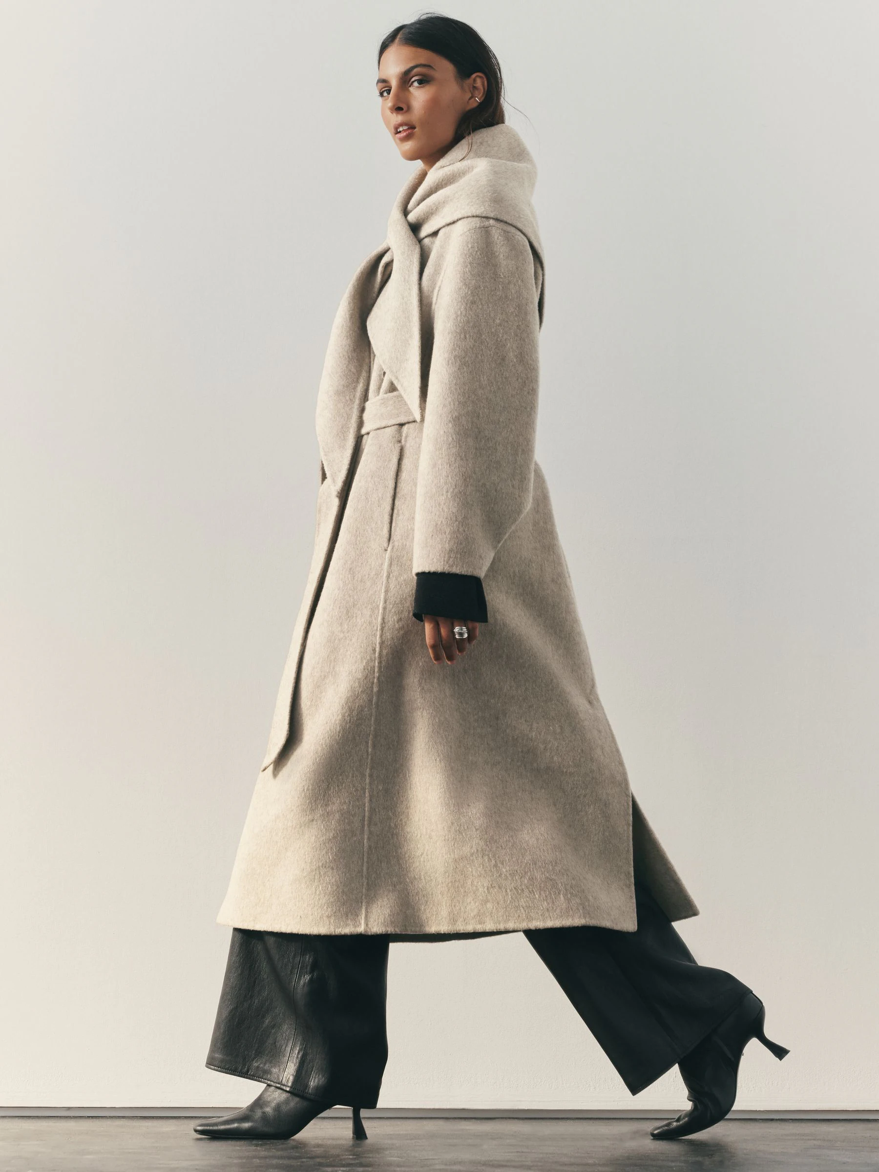 Nothing Ordinary Wool Rich Scarf Maxi Coat
