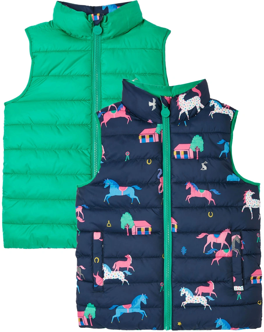 Wende-Steppweste FLIP IT HORSES in navy