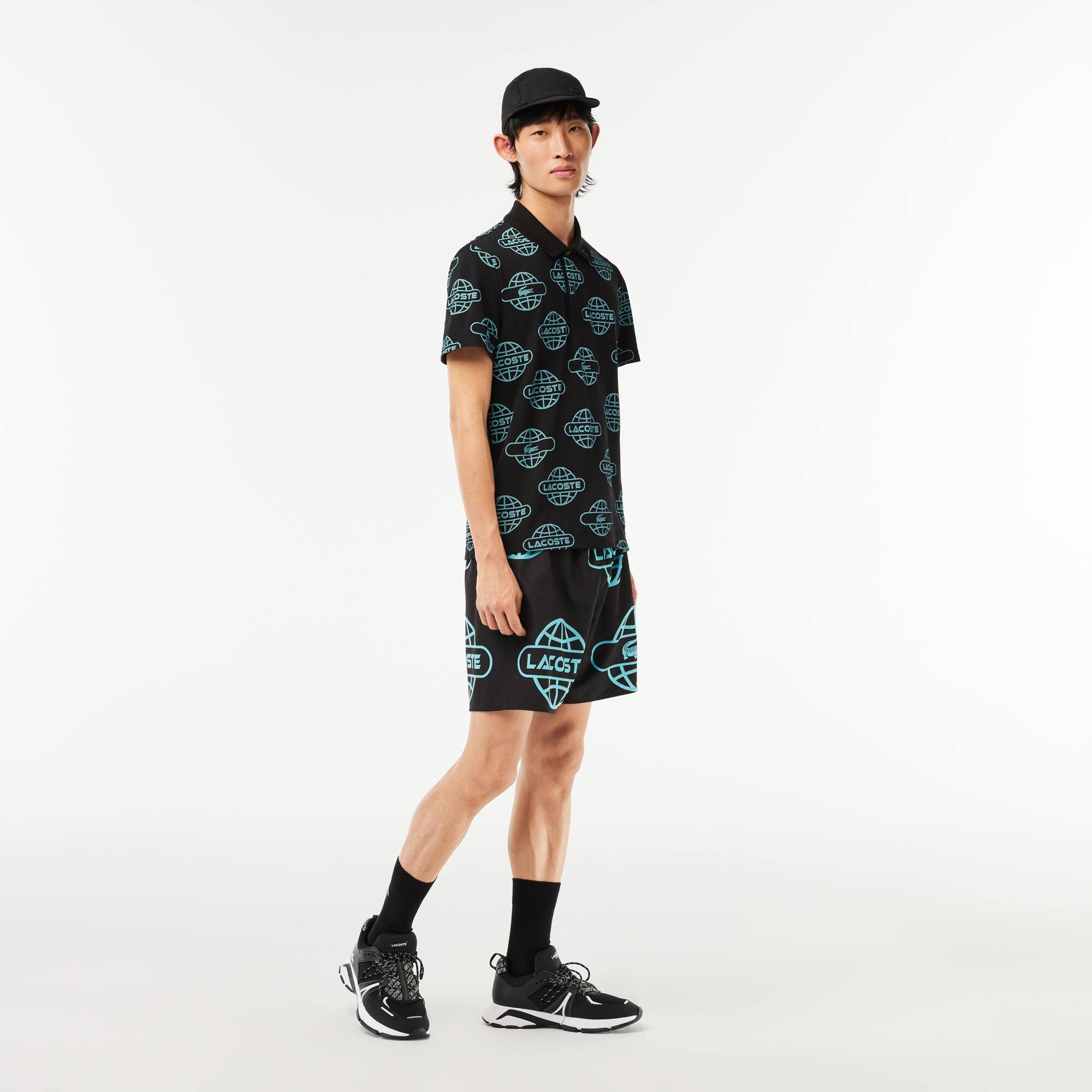 Sneakers L003 homme en textile avec imprimé Sneakers - Noir - Lacoste - Homme