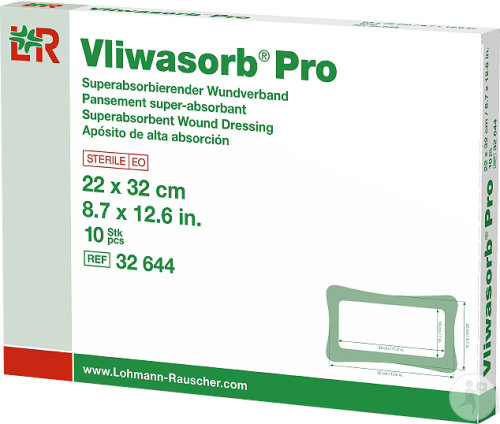 Vliwasorb Pro Pansement Super-Absorbant Stérile 22x32cm 10 Pièces (32644)