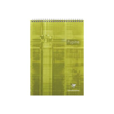 Clairefontaine - Bloc notes Pupitre - A4 - 160 pages - petits carreaux - à spirales - blanc