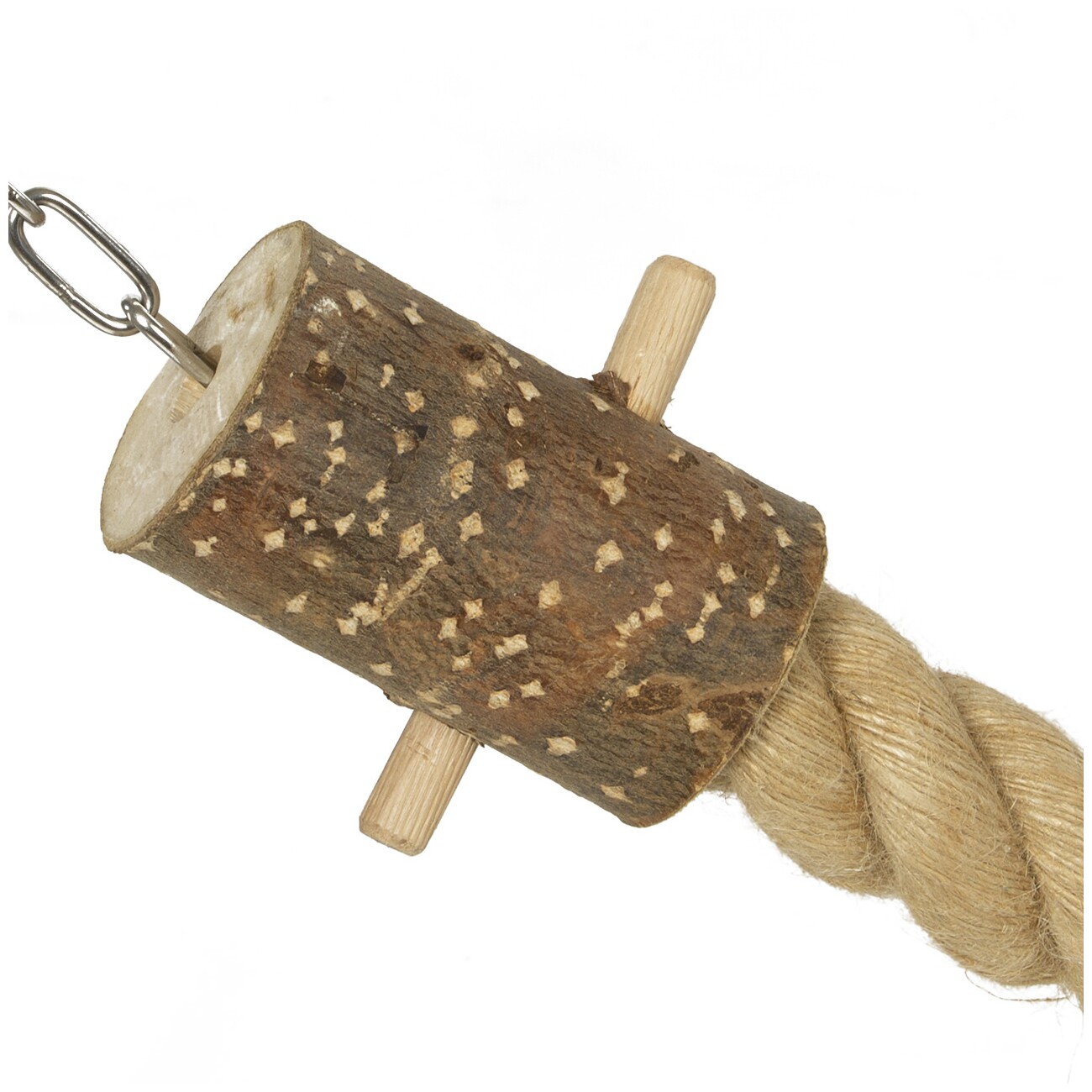 HappyBird Kletterseil Jute m. Edelstahlbefest.