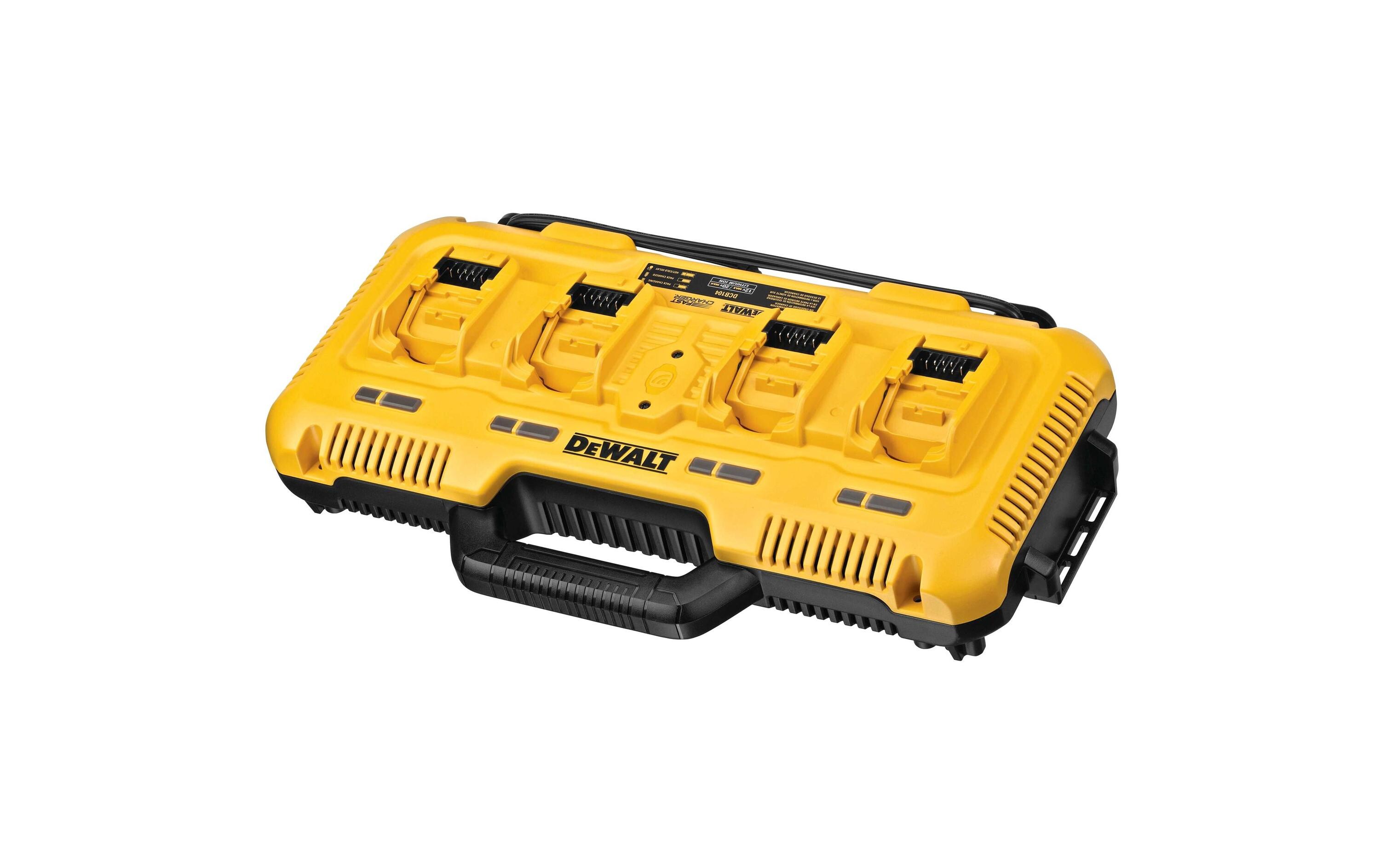Ladegerät Vierfach DCB104, XR 10.8 - 18 V<br>Vierfach-Schnellladegerät für DEWALT XR Akkus