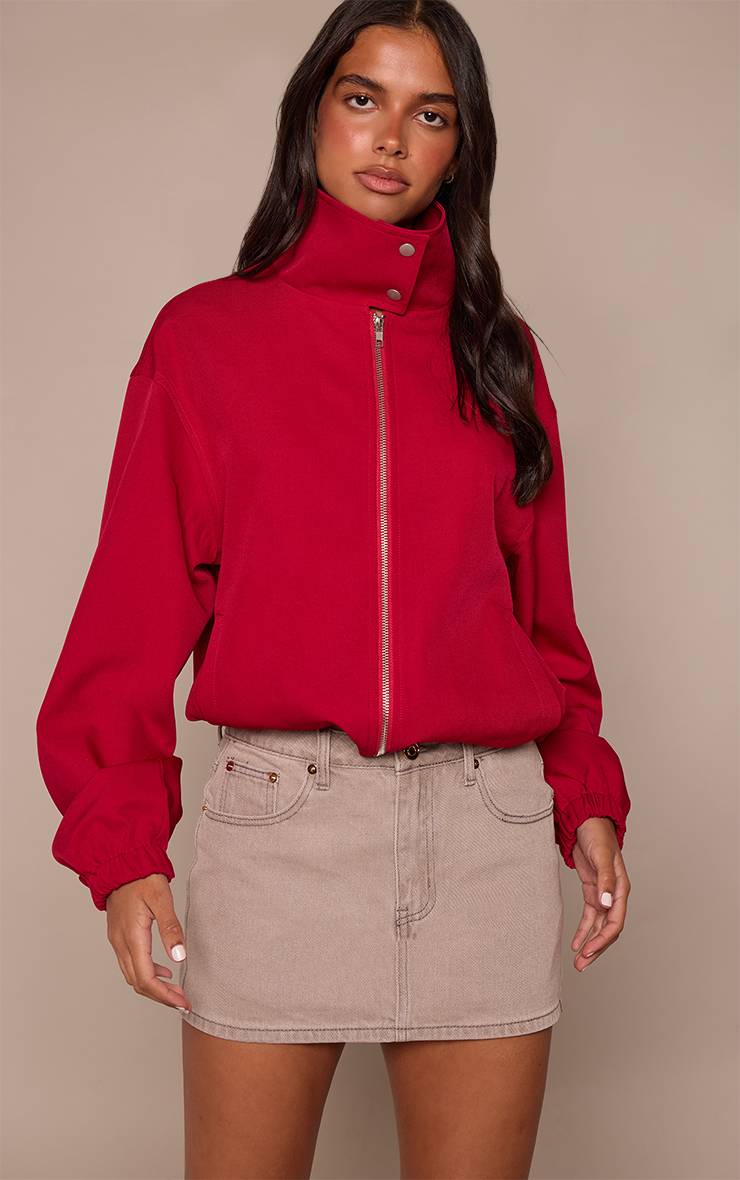 Gris Pierre Mini-jupe En Denim Délavé