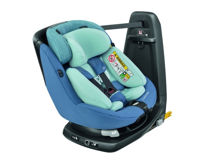 AxissFix Plus 0 - 4 Y  45 - 105 cm  0 - 19 kg    i-Size safety |    360° swiveling seat |    Grows with baby from birth to 4y |    Rearward & forward-facing travel |