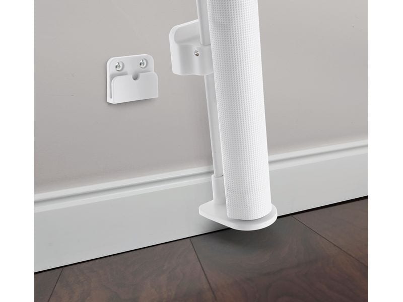 DREAMBABY Türschutzgitter Glide n Hide 60 cm - 140 cm Weiss Einziehbares Türschutzgitter zum Anschrauben