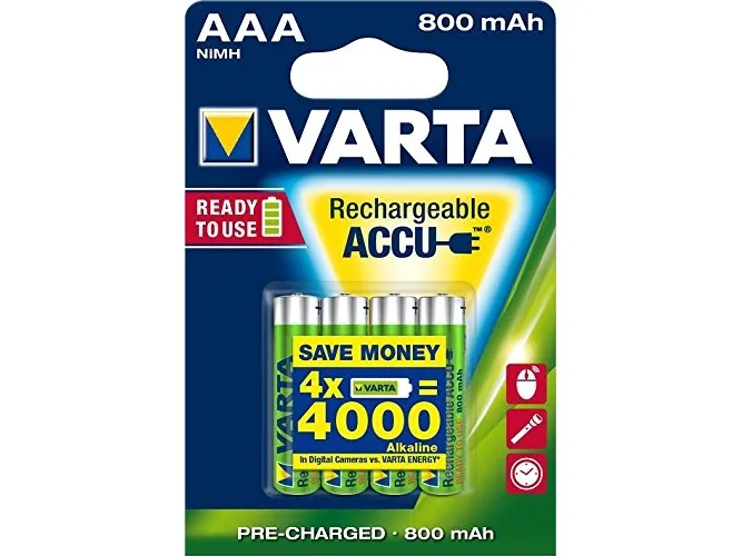 Varta Professional - Batteri 4 x AAA - NiMH - (genopladelige) - 1000 mAh