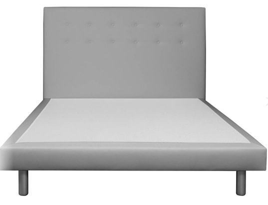 CONCEPT1 - Lit déco Cannes 160x200cm gris clair