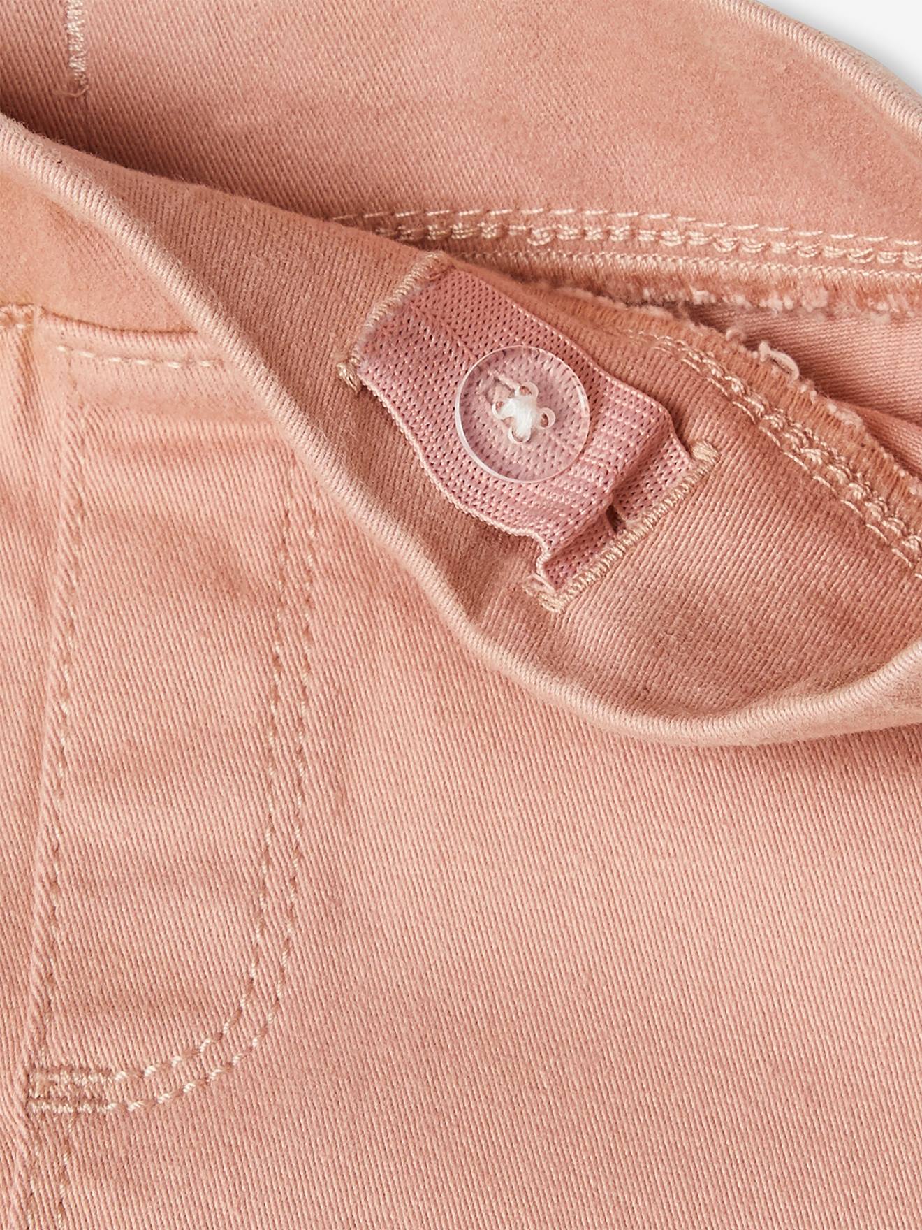 Calça legging bordada MorphologiK para meninas, largura padrão no quadril, rosa maquiagem