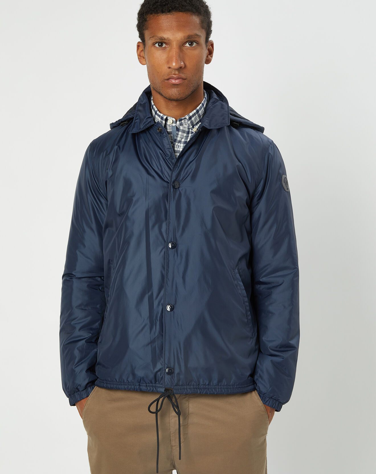 Marc O'Polo Blouson en micro ripstop bleu marine