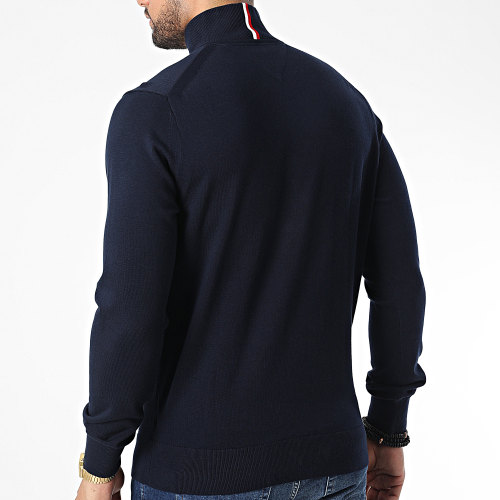 Sweat Col Zippé 1985 Zip Mock 5352 Bleu Marine