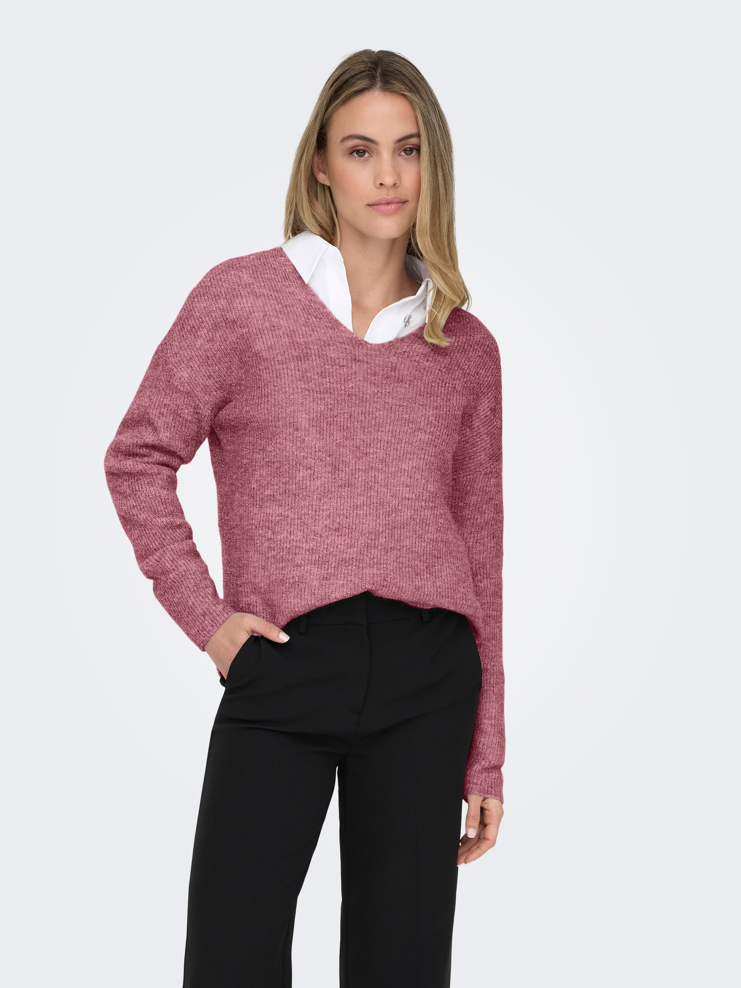 ONLY V-Ausschnitt-Pullover »ONLCAMILLA V-NECK L/S PULLOVER KNT NOOS«