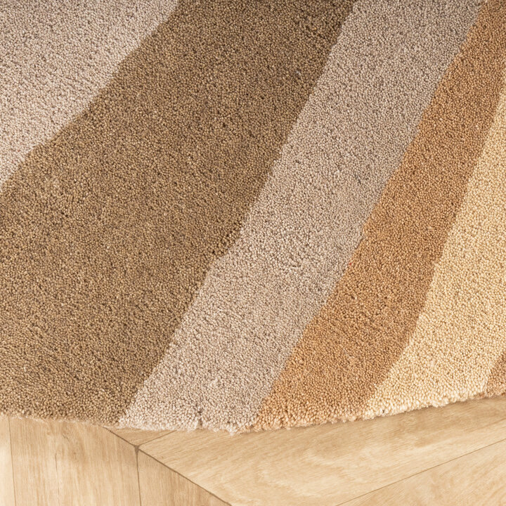 Rond wollen vloerkleed - Liora Beige