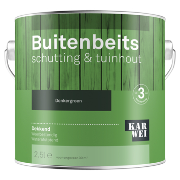 KARWEI buitenbeits schutting & tuinhout dekkend donkergroen 2,5 liter