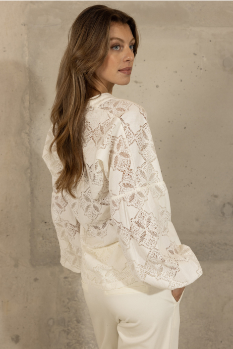 Kimara ecru dames blouse