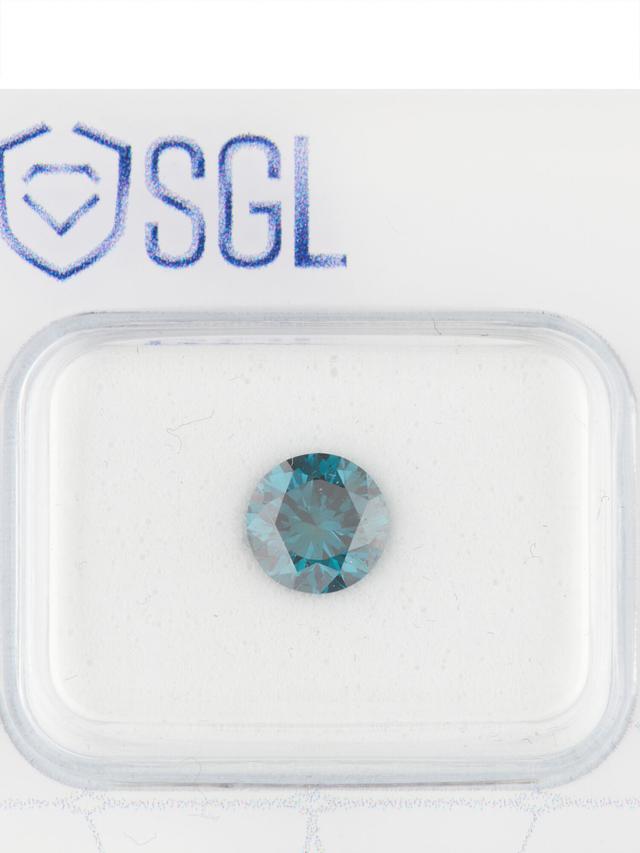 Investment-Brillant, Blau, ca. 1,0 ct.