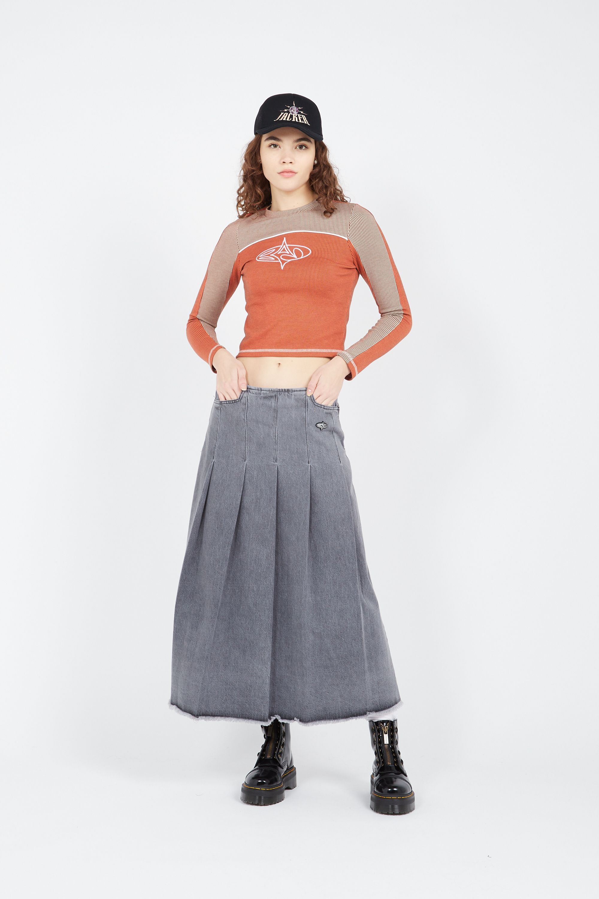 BASIC PLEASURE MODE Top FAWN LONG SLV Marron