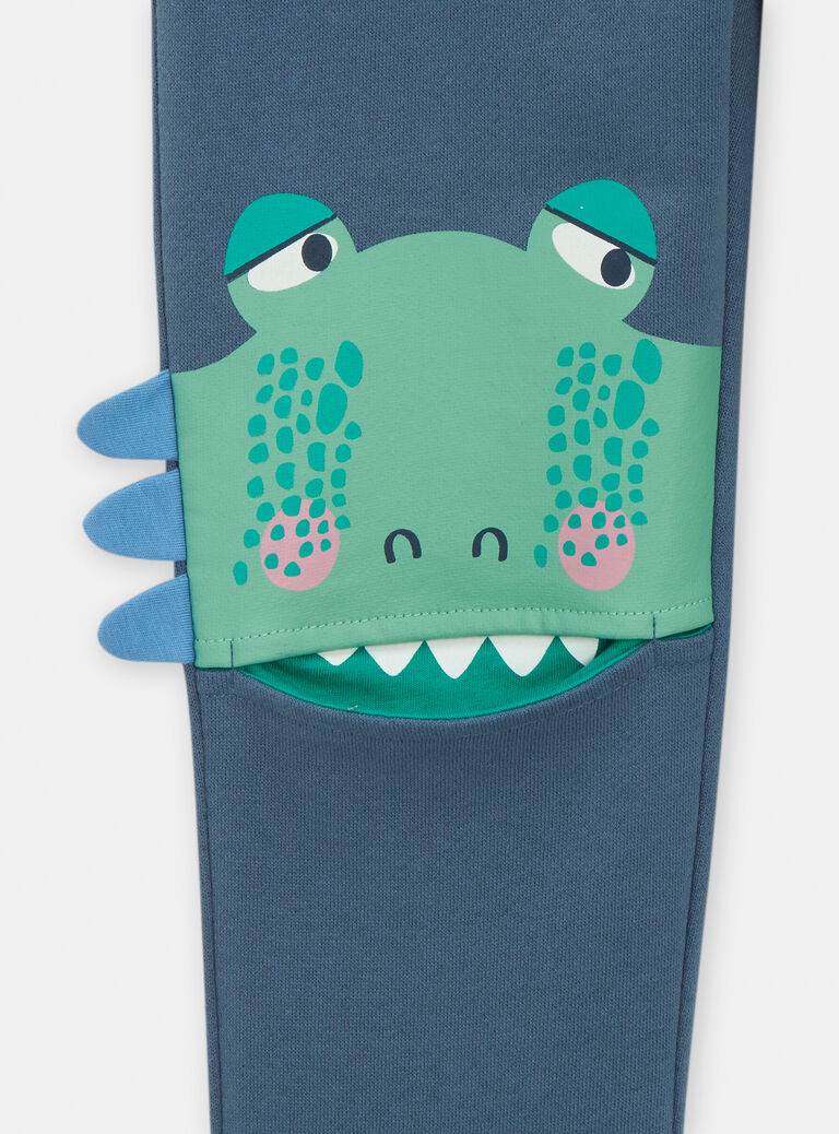 Jogging bleu animation ludique dinosaures pour garçon