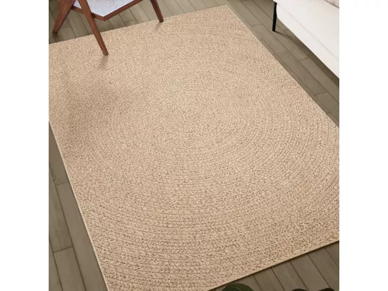 Tapis 240x340 cm aspect de jute intérieur et extérieur