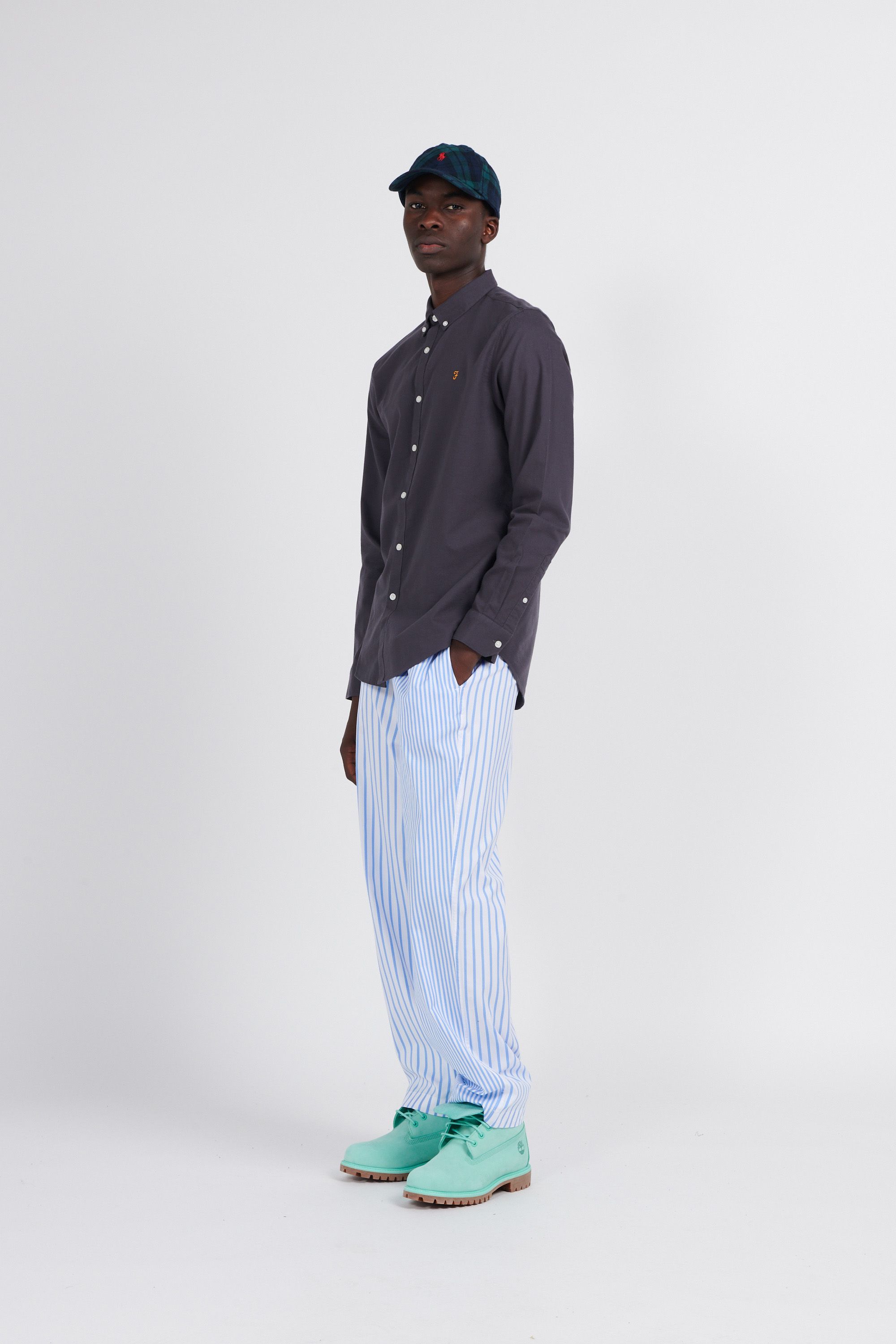 FARAH Chemise BREWER Gris