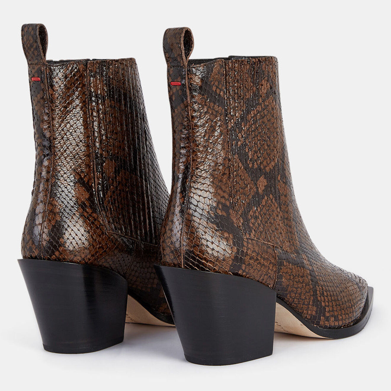 Aeyde Chelsea Boots en Cuir Kate marron - Talon 8 cm