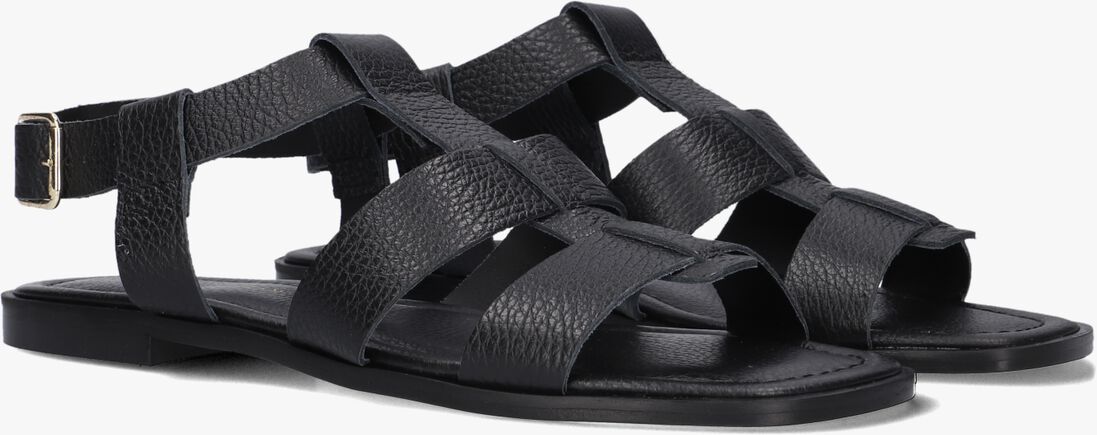 zwarte stefano lauran platte sandalen 24200