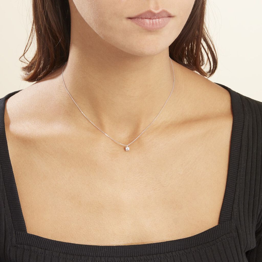 Collier Elfa Or Blanc Diamant