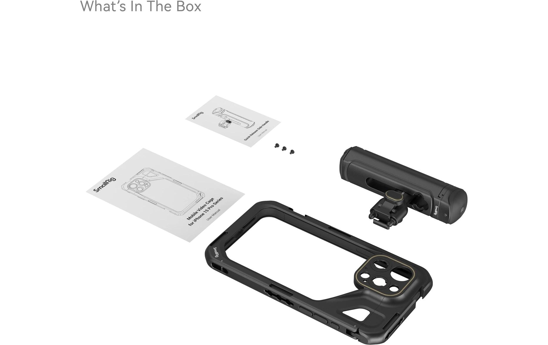 Cage für iPhone 15 Pro Max<br>Single Handheld Mobile Video Kit für iPhone 15 Pro Max