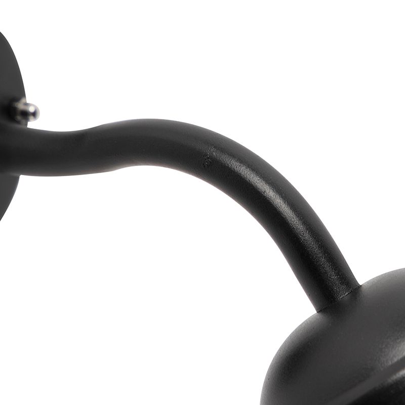 Buitenwandlamp zwart met glas IP44 - Munich