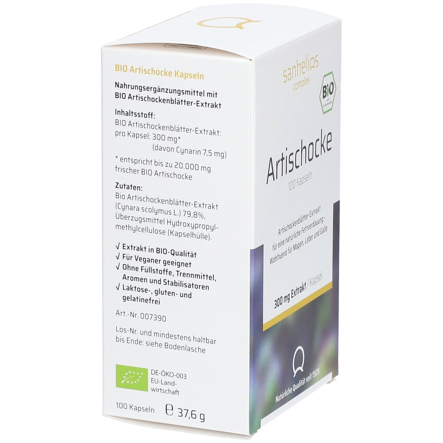 Sanhelios® BIO Artischocke-Kapseln