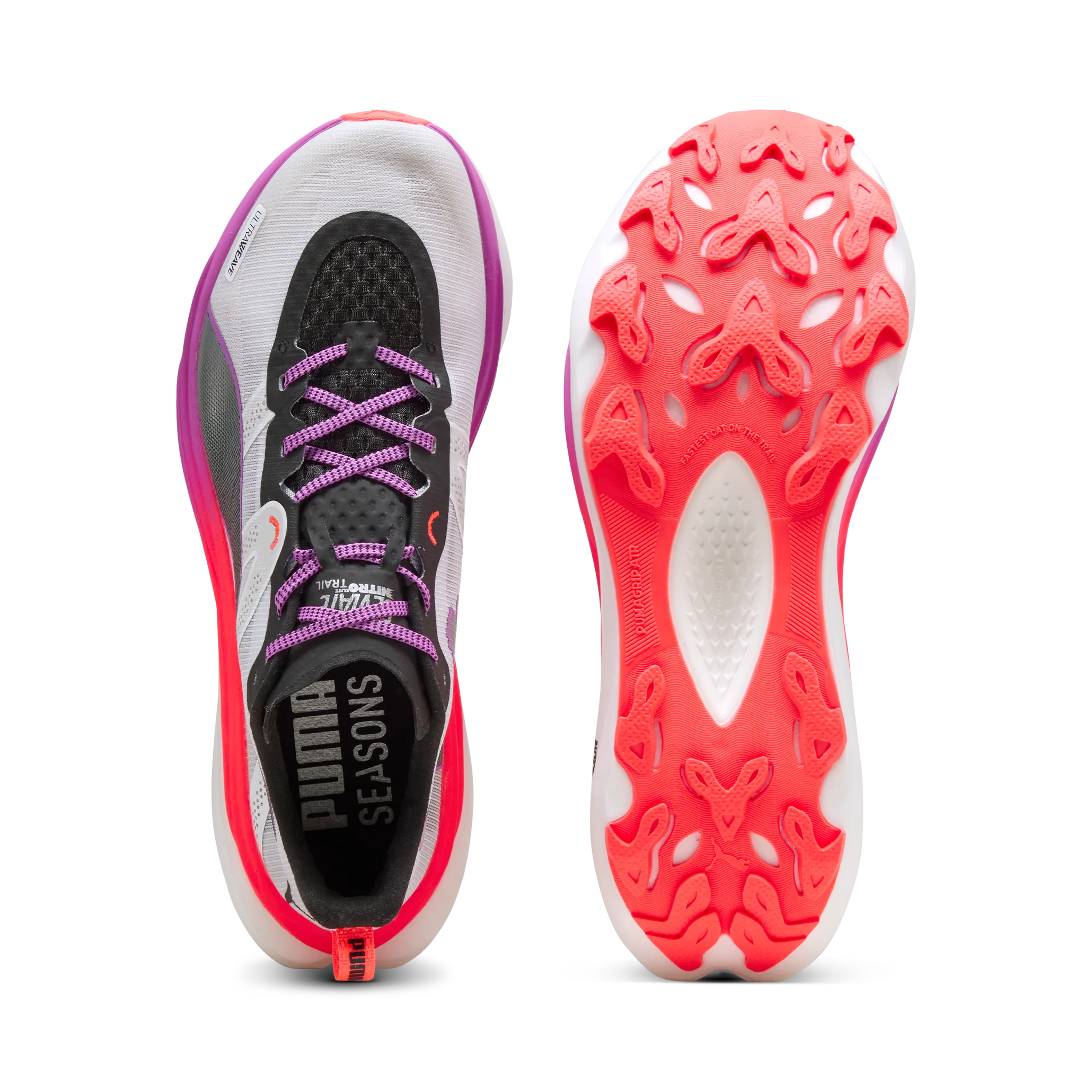 Puma Deviate Nitro Elite Trail Puma White-glowing Red-pure Magenta