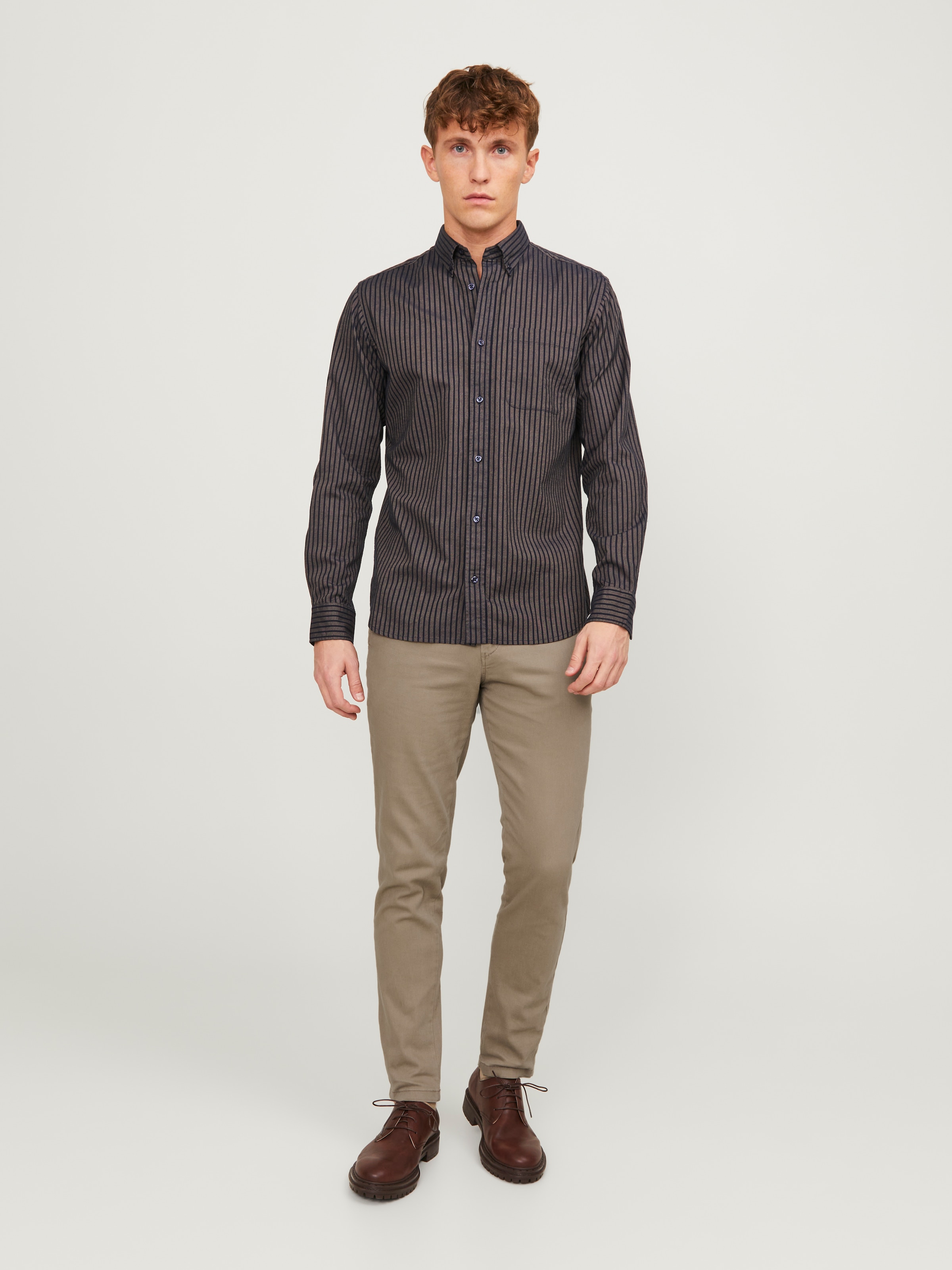 Jack & Jones Chinohose »JPSTMARCO mit schmalem Bein und pflegeleichtem Stoff«  washed, modisch, schmal, Baumwollmischung