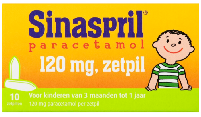 Sinaspril Zetpil Paracetamol 120 MG 10 Stuks